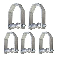 ISZB-IE02-5 Clevis Roller Hanger Hot Dipped Galvanized Steel for 2'' Pipe (5 Pack), Chrome