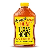 Kelley's Local Texas Raw & Unfiltered Raw Honey, Pure Honey, (32 ounce)