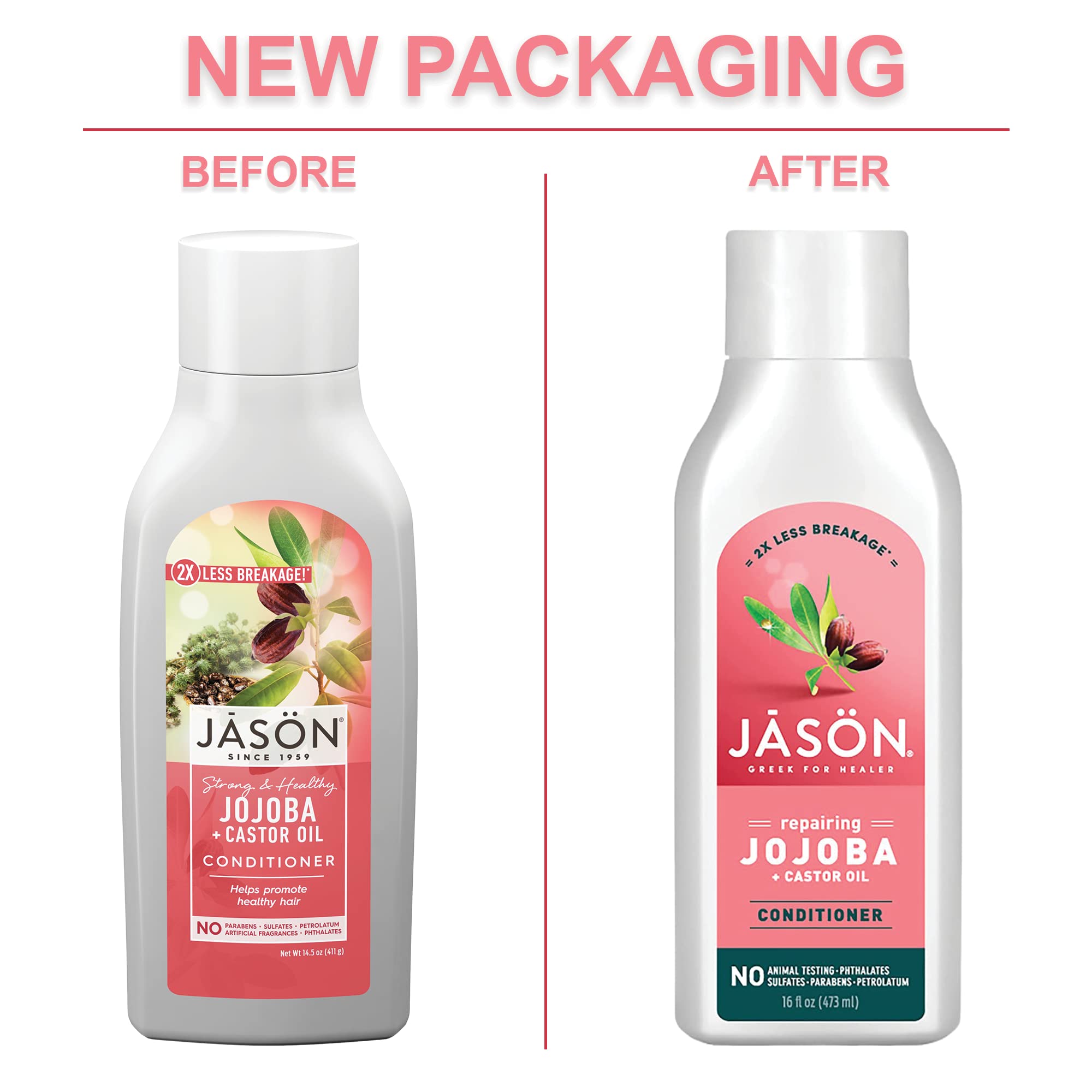 Jason Conditioner, Long & Strong Jojoba, 16 Oz (Packaging May Vary)