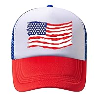 Danumei US-Baseballmütze mit amerikanischer Flagge, 4. Juli, Trucker-Hüte für Damen und Herren, patriotische US-Baseballkappe