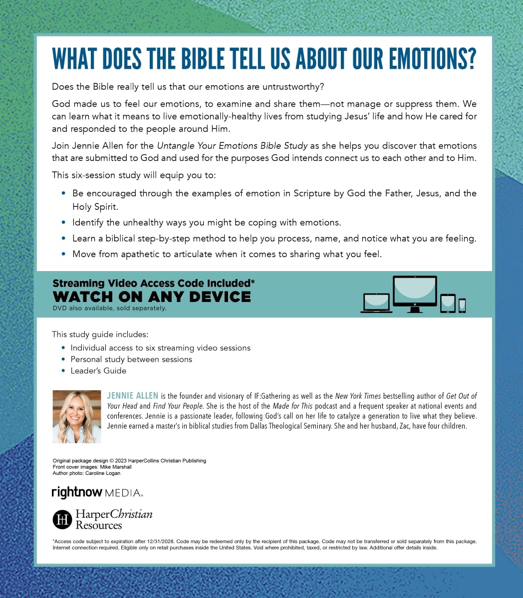Untangle Your Emotions Bible Study Guide plus Streaming Video: Discover How God Made You to Feel