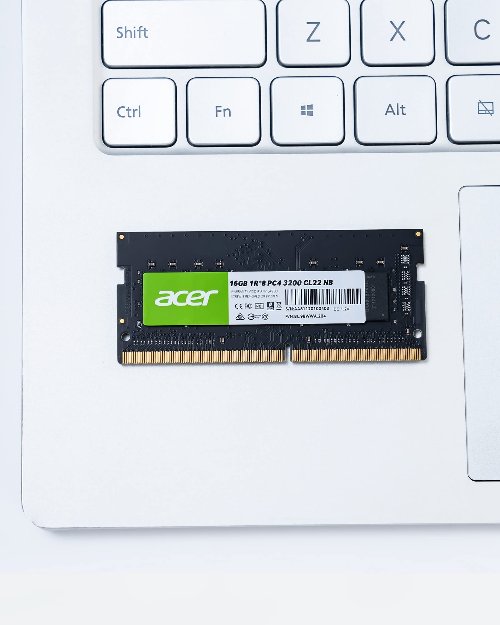 Acer SD100 16GB Single RAM 3200 MHz DDR4 CL22 1.2V Laptop Computer Memory - BL.9BWWA.214