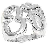 NOVICA Artisan Handmade .925 Sterling Silver Signet Ring Om Hindu Meditation Jewelry Indonesia Hinduism Yoga 'Omkara'