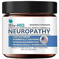 Neuropathy Pain Relief Cream, Nerve Pain Relief Cream Maximum Strength for Feet, Hands, Legs, Muscles, Joints, Waist Includes Arnica, Vitamin B6, Aloe Vera, MSM Fast Absorption, Mild & All Natural