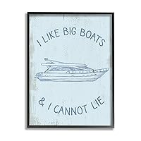 Stupell Industries Funny Rustic Big Boats Framed Giclee Art by Lil' Rue