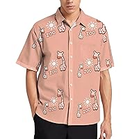 Men's Hawaiian Short Sleeved Shirt Pattern Fashion 3D Printing Button Down Shirts