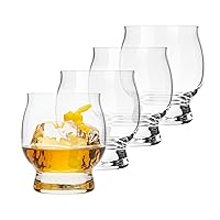 Libbey Signature Whiskey Bourbon Glasses Set of 4, Kentucky Bourbon Trail Whiskey Bar Cocktail Glasses, Tasting Whiskey Glasses for Men