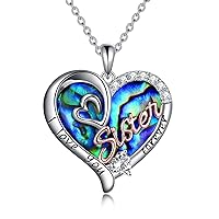 Sister Gifts from Sister Sterling Silver I Love You Forever Necklace Birthstone Pendant Sister Jewelry for Women Girls Sister Friend Female Friendship Lasts Forever Birthday Mothers Day Gifts
