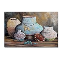 Clay Pottery Still Life 2 by Jean Plout, 30x47-Inch Canvas Wall Art