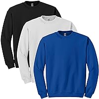 Gildan mens Fleece Crewneck athletic sweatshirts, Royal/Navy/White 3-pack, X-Large US
