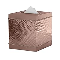 nu steel, Part Accessory Set Hudson Copper Boutique Cover Stainless Steel Square Facial Tissue Box Holder for Bathroom Vanity Countertops,Bedroom Dressers, 5
