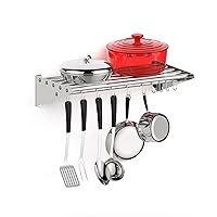 Stainless Steel Hanging Rack for Kitchen Storage and Organization, [NSF Certified] 12