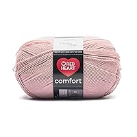 Red Heart Comfort Dusty Pink Yarn - 1 Pack of 16oz/454g - Acrylic - 4 Medium (Worsted) - 867 Yards - Knitting/Crochet