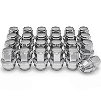 White Knight WN00809-24AM Chrome M14 x 1.50 Factory Style Bulge Acorn Lug Nut for Ford F-150 (2015-2022), 24 Pack