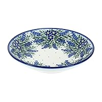 Blue Rose Polish Pottery Hyacinth Large Salad Bowl