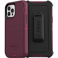 OtterBox Defender Series Case for iPhone 12 & iPhone 12 Pro (Only) - Holster Clip Included - Microbial Defense Protection - Retail Packaging - Berry Potion (Raspberry Wine/Boysenberry)