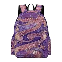 Chinese Dragon Travel Backpack Lightweight 16.5 Inch Computer Laptop Bag Casual Daypack for Men Women