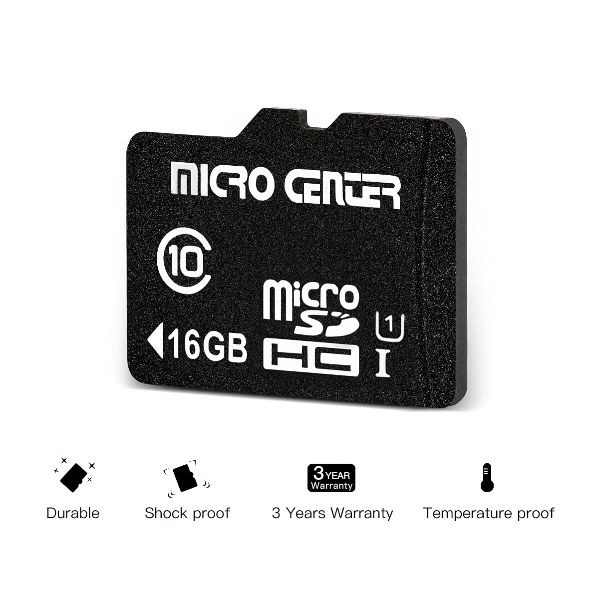 Micro Center 16GB Class 10 Micro SDHC Flash Memory Card with Adapter for Mobile Device Storage Phone, Tablet, Drone & Full HD Video Recording - 80MB/s UHS-I, C10, U1 (2 Pack)