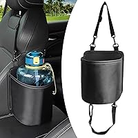 1 PC Car Seat Side Cup Holder, 10.43In x 8.07In Hanging Automotive Storage Bag, Universal Waterproof Durable Oxford Cloth Vehicle Bottle Holder Accessories for Truck SUV Car (Black)