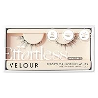Velour Effortless Invisible Lashes - Lash Extension Look - Natural-Looking False Eyelashes - Reusable Fake Lashes - Fluffy & Lightweight No-Trim Lashes - Vegan - Glue not included (In the Nude)