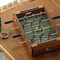 Board Game Table Soccer Game Wooden Compact Retro Toy Camping Adult Kids 2 Players