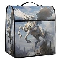 Flying Winged Pegasus Space (06) Coffee Maker Dust Cover Mixer Cover with Pockets and Top Handle Toaster Covers Bread Machine Covers for Kitchen Cafe Bar Home Decor