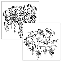 The Crafters Workshop Stencils, Reusable for Crafts, Art, Greeting Cards, Paint or Mixed Media, 2 Pk, 6