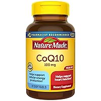 CoQ10 100 mg Softgels, 72 Count Value Size for Heart Health