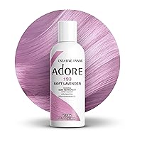 Adore Semi Permanent Hair Color - Vegan and Cruelty-Free Hair Dye - 4 Fl Oz - 193 Soft Lavender (Pack of 1)