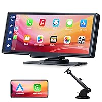 TOGUARDGO Portable Car Stereo with Apple Carplay, Android Auto, 9.26-Inch Touchscreen, Bluetooth5.0, GPS Navigation, Siri/Google Assistant, Handsfree Calling, AUX/FM Transmitter