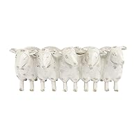 Creative Co-Op Farmhouse Resin Sheep Planter, White, EC0260