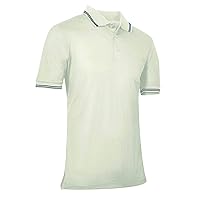 CHAMPRO Men's Short Umpire Polo Shirt, Cream, Medium