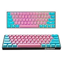KRAKEN KEYBOARDS Cotton Candy Edition Kraken Pro 60 | Blue & Pink 60% HOT SWAPPABLE Mechanical Gaming Keyboard for Gaming On PC, MAC, Xbox and Playstation (Cotton Candy | Silver Switches)