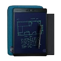 Boogie Board Blackboard Smart Deluxe Office Kit - Includes Letter Size Writing Tablet, Smart Pen Stylus with Teal Zip Protective Folio Case, and 8.5” x 11” Smart Template