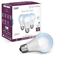 Smart Light Bulbs, 2.4Ghz WiFi Light Bulbs, No Hub Needed, Works with Alexa and Google, Dimmable 60 Watt = LED 9W, OM60/950CA/AG/3, 5000K Day Light, 3 Pack