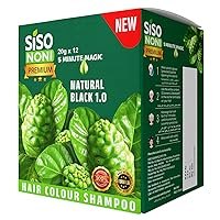 Premium Noni Black Hair colour shampoo 20g | Ammonia Free hair color for women| Natural Black Permanent Hair Dye Shampoo for men | Noni Fruit Hair Dye | 5 Minutes Hair Colour (Pack of 12)