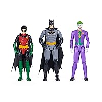 DC Comics, Batman and Robin vs. The Joker, 12-inch Action Figures, Kids Toys for Boys and Girls Ages 3 and Up