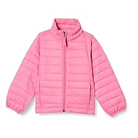Amazon Essentials Girls and Toddlers' Lightweight Water-Resistant Packable Mock Puffer Jacket