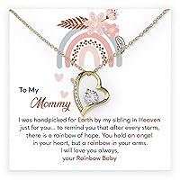 To My Mummy Necklace, Pregnancy Jewelry For First Time Moms, Thoughtful Birthday Gift For Women, Forever Love Necklace To Express Love From Newborn Baby With Wonderful Message Card And Standard/Luxury Box