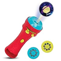B. toys –Children’s Projector Flashlight with Image Reels- Pretend Play-Make Everything Cosmic & Bright- Light Me To The Moon – 4 years +
