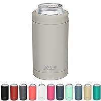 DUALIE 3 in 1 Insulated Can Cooler - Universal Size for 12 oz Cans, Slim Cans, and Bottles - 10+ Colors Available