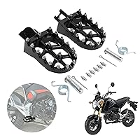 Motorcycle Foot Pegs Footpegs Footrest Foot Pedals Rests CNC for Grom MSX 125 MSX125 GROM125 2013-2023 MONKEY 125 2020-2022 Grom Clone Black