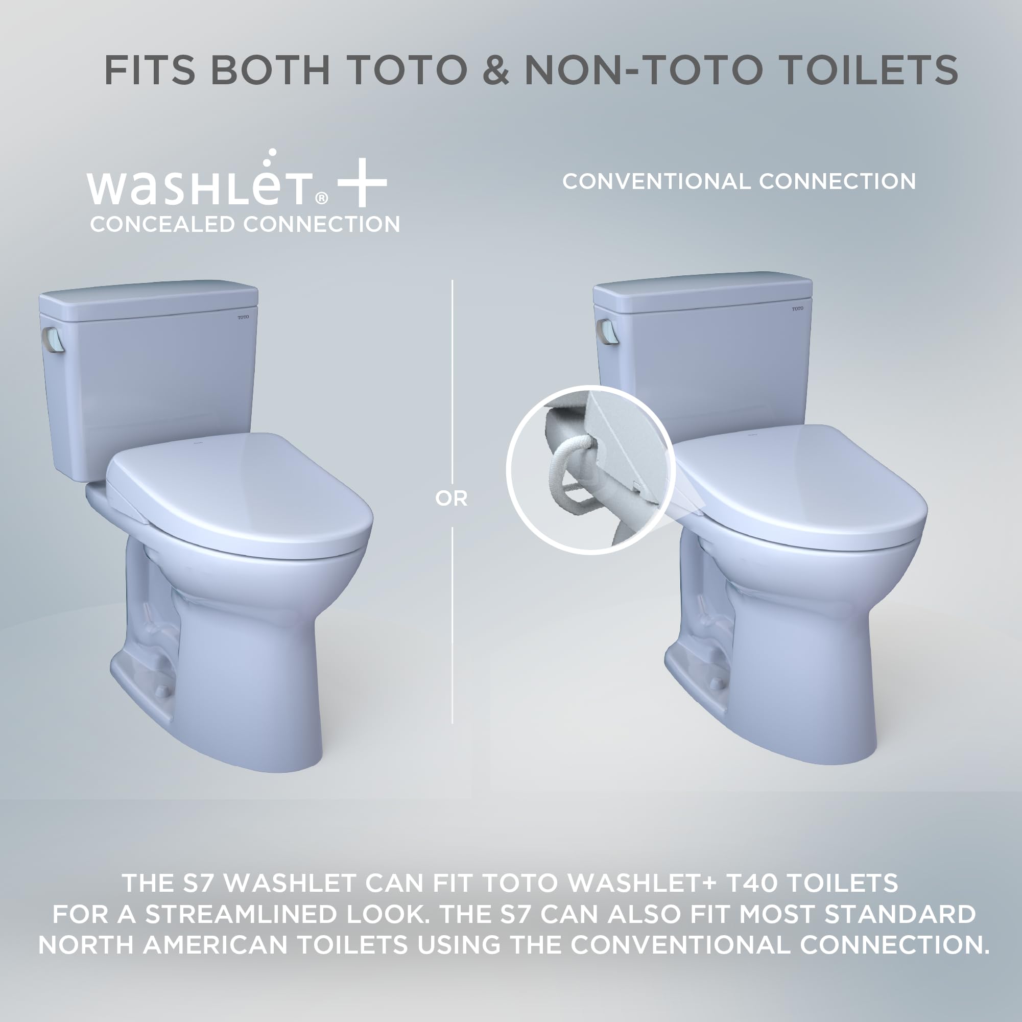TOTO SW4736AT40#01 WASHLET+ Electronic Bidet Toilet Seat, Elongated, Cotton White