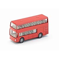 1321, Double-Decker Bus, Metal/Plastic, Red, Toy car for Children