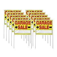 3905 Garage Sale Sign, Assembled with metal U-Stake, Double Sided, 14