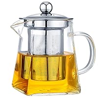 Gong Dao Bei With Infuser Strainers, Heat Resistant Glass Small Teapot For Loose Leaf Tea Fairness Cup or Cha Hai HB-G1B (11.83 Oz / 350 ml)