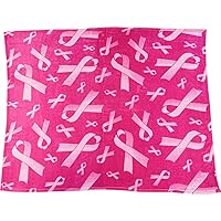 Pink Ribbon (Pink) Breast Cancer Awareness Super Plush Blanket - 50x60 Soft Throw Blanket - Perfect for Cuddle Season!