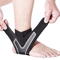 Ankle Brace-Ankle Support with Super Elastic and Comfortable Adjustable Ankle Brace for Men Ankle Wrap Prevent Sprained Ankle Perfect for Sports Compression Ankle Brace for Women (Left, M)