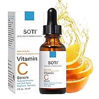 Vitamin C Face Serum 20%, Hyaluronic Acid, Alpha Arbutin and Vitamin E, Anti Aging for Dark Spots, Wrinkles & Acne, Brightens Skin Tone, Restores Radiance, 1 fl.oz. 30ml