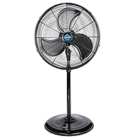 Tornado - 20 Inch High Velocity Metal Oscillating Pedestal Fan - Commercial, Industrial Use Water-Resistant